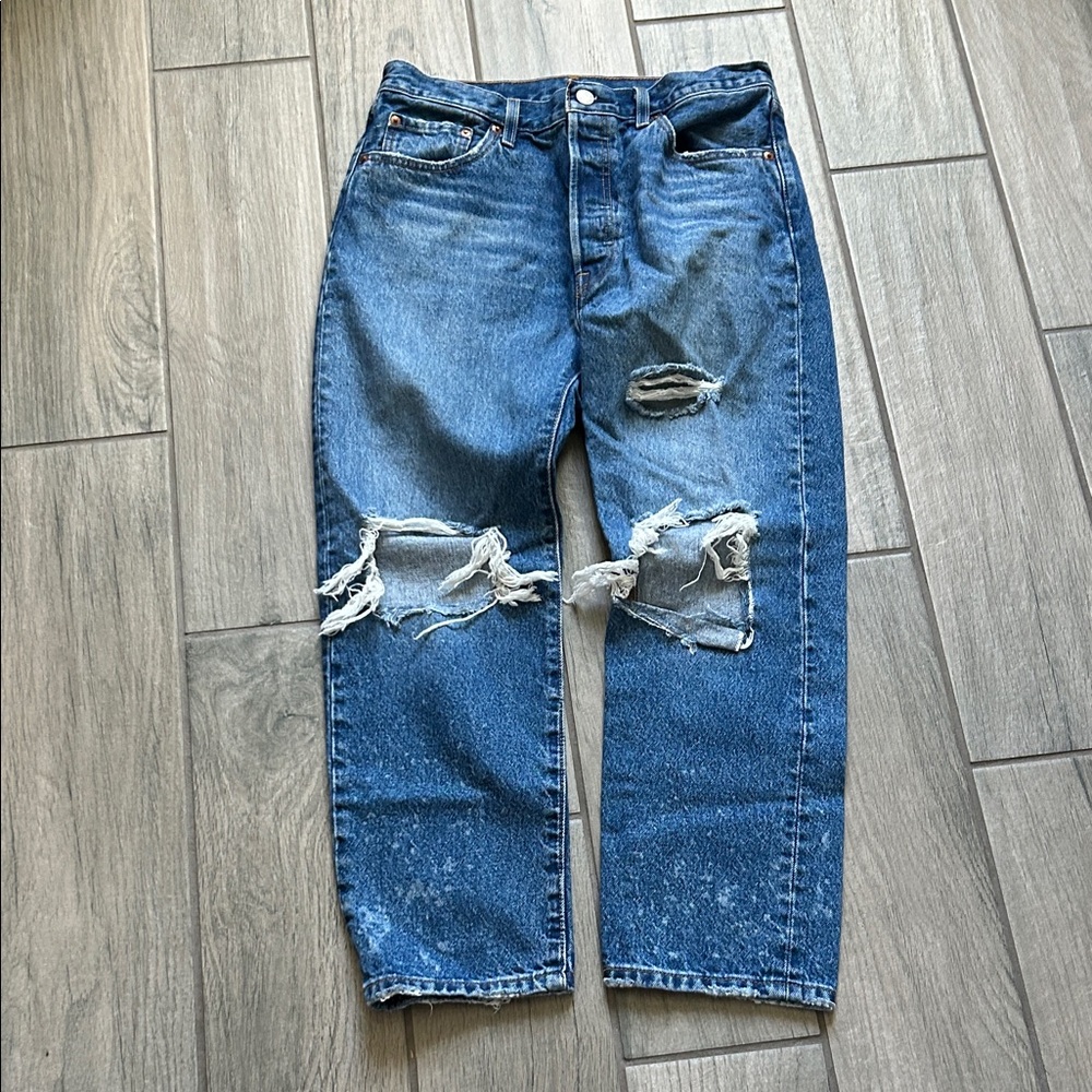 Levi's Relaxed Ripped Blue Denim Jeans